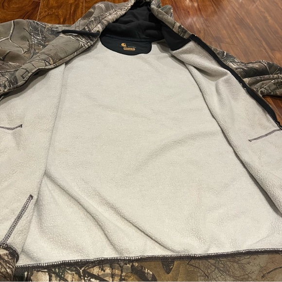 Carhartt Realtree Camo Hunting Zip Up Hoodie Large Original Fit - Picture 7 of 9